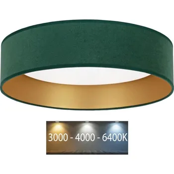 Brilagi - LED Stropní svítidlo VELVET LED/24W/230V 3000/4000/6400K zelená/zlatá