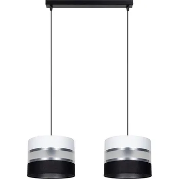 Lustr na lanku CORAL 2xE27/60W/230V černobílá