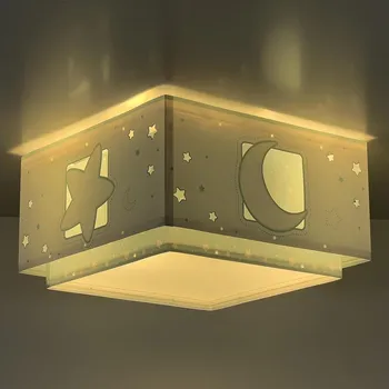 Dětské svítidlo Dalber 63236H - Dětské stropní svítidlo MOONLIGHT 2xE27/60W/230V zelená