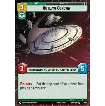 Sběratelská karetní hra Outlaw Corona 385 - Shadows of the Galaxy Extra Typ karty: Standard