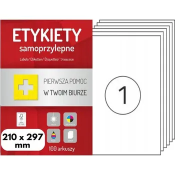 Samolepící etiketa Samolepicí etikety na archu A4 Dalpo 210x297 mm bílé, 100 kusů