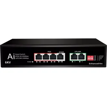Příslušenství pro kamerový systém MS 04G20GB-A 4 Ports Full Gigabit AI Hi-POE Switch 4x10/100/1000Mbps Up.:2x1000Mbps 65W (6189) (Monitorrs Security)