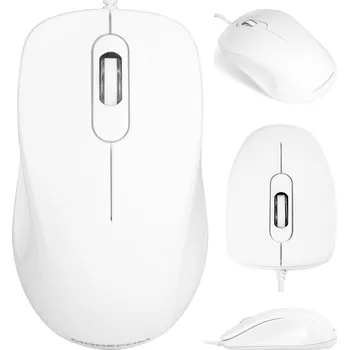 Myš Bílá akrylová USB počítačová Myš Modecom