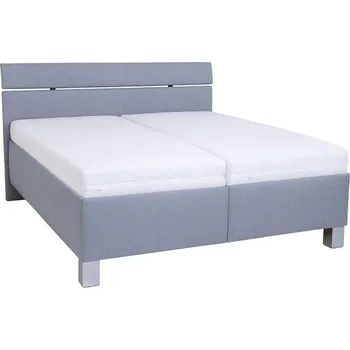 Postel Čalouněná postel s úložným prostorem bez matrace ALIS 160x200 cm světle šedá