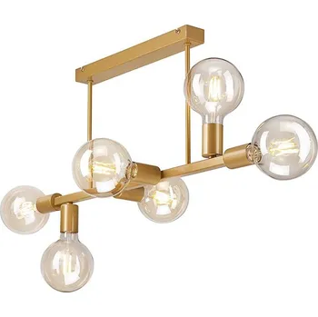 Lustr na tyči ASTRID 6xE27/60W/230V zlatá