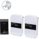 Aigostar - SADA 2x Bezdrátový zvonek do zásuvky 230V IP44 bílá/černá