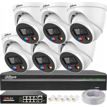 IP kamera Monitorovací sada DAHUA 6x IP kamera 5 Mpx IPC-HDW3549H-AS-PV-S5 TiOC PoE