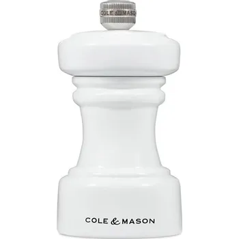 Mlýnek na koření Cole&Mason - Mlýnek na pepř HOXTON 10,4 cm buk/lesklá bílá