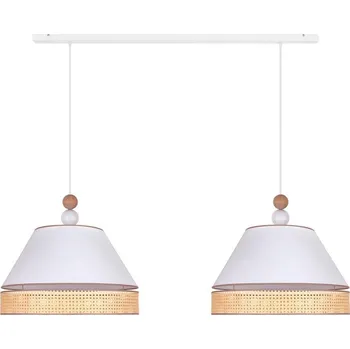 Duolla - Lustr na lanku AVIGNON 2xE27/15W/230V bílá/ratan