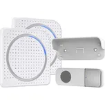 Solight 1L67DZ - SADA 2x Bezdrátový zvonek do zásuvky 230V IP56 bílá
