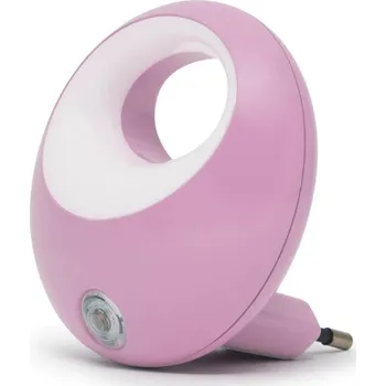 Nástěnné svítidlo LED Orientační svítidlo se senzorem do zásuvky LED/1W/230V růžová