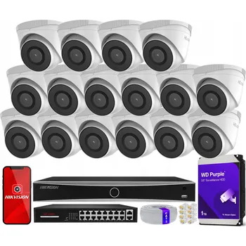 IP kamera IP monitoring pro 16 venkovních kamer 5MPx IPCAM-T5 + rekordér Hikvision