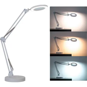 Lampička Brilagi Brilagi - LED Stmívatelná stolní lampa s lupou LED/12W/5V 3000/4200/6000K bílá + záruka 3 roky