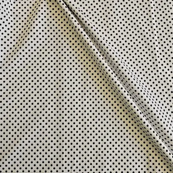 Černý puntík na bílé bavlna cena za 1 metr Český výrobce