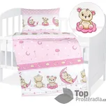 Dětské bavlněné povlečení 90x135+45x60 Ospalí medvídci
