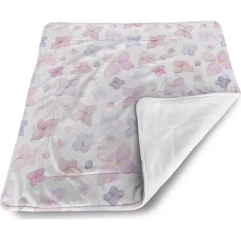 deka Sablio Dětská deka pro miminko Fialové květy - 80x100 cm