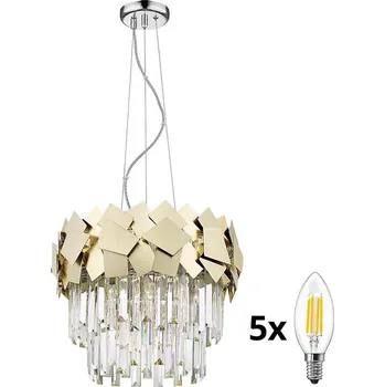 Brilagi - LED Křišťálový lustr na lanku MIRAGE 5xE14/40W/230V