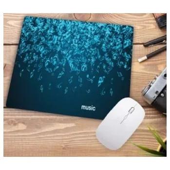 Podložka pod myš s hudebním potiskem v modré barvě
