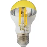 LED Žárovka se zrcadlovým vrchlíkem DECOR MIRROR A60 E27/8W/230V 4200K zlatá