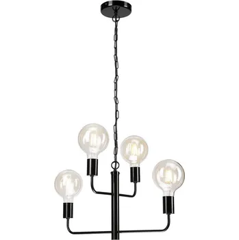 Lustr na řetězu ORLANDO 4xE27/60W/230V černá