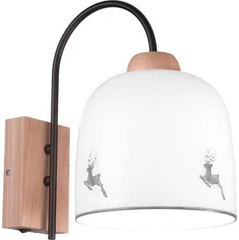 Nástěnné svítidlo Kolarz A1352.61.Gr.100- Nástěnná lampa NONNA 1xE27/60W/230V jeleni dub/bílá/šedá