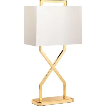 Lampička Elstead CROSS-TL-IVORY - Stolní lampa CROSS 1xE27/60W/230V zlatá/bílá