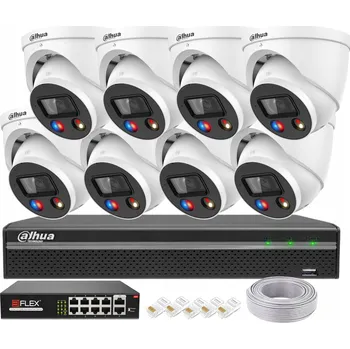 IP kamera Monitorovací sada DAHUA 8x IP kamera 5 Mpx IPC-HDW3549H-AS-PV-S5 TiOC PoE