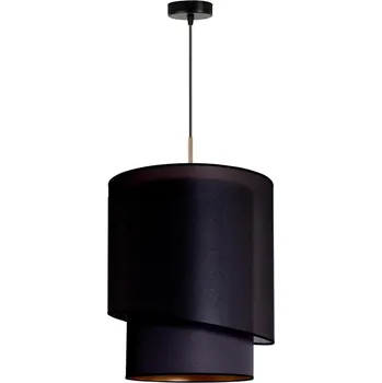 Duolla - Lustr na lanku PARIS 1xE27/15W/230V pr. 40 cm černá/zlatá