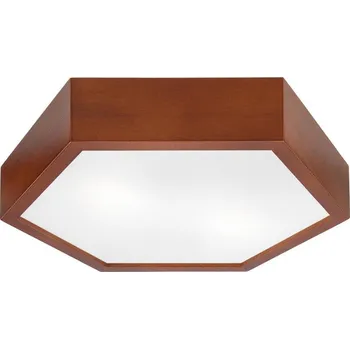 Stropní svítidlo HEX 2xE27/60W/230V pr. 43 cm borovice hnědá