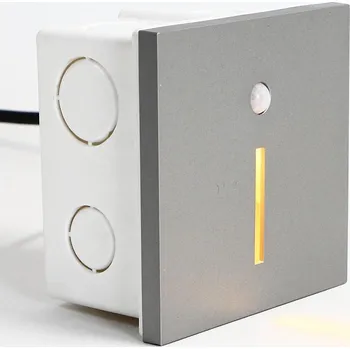 Nástěnné svítidlo Emithor 70428 - LED Schodišťové svítidlo se senzorem LINE LED/1W/230V 4000K šedá