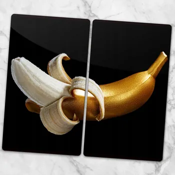 Obraz Skleněné Dekorativní Desky Na Servírování Jednohubek Zlatý Banán s Ovocem 2x30x52