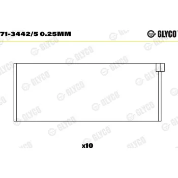 Ojnice Ojniční ložisko GLYCO 71-3442/5 0.25mm