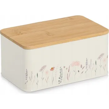 Zavařovací Sklenice s bambusovým víčkem Flowers, 1650 ml, kovová, 20x12,5x9,5 cm