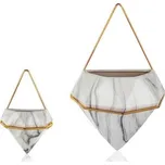 SADA 2x Nástěnný květináč SEMELA 23x20 cm zlatá