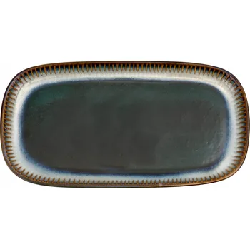 Obdélníkový servírovací talíř 30x16 cm Ombres Turquoise
