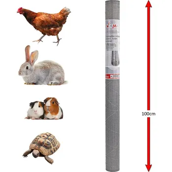 Pletivo DEMA Voliérové ​​čtyřhranné pletivo pozinkované 6,4 mm, 1,1x2,1 m, drát 0,6 mm