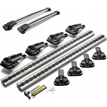 Příčník na automobil Střešní nosič na podélné nosiče pro Volkswagen Golf Kombi 6 2009-2012, stříbrný