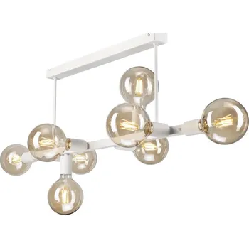 Lustr na tyči ASTRID 8xE27/60W/230V bílá