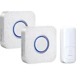 SADA 2x Bezdrátový zvonek do zásuvky kinetický 230V bílá