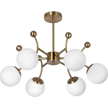 Lustr na tyči 6xE27/60W/230V zlatá