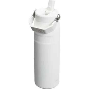 Láhev na vodu vyklápěcím brčkem o objemu 700 ml Stanley IceFlow™ 2.0 - Matná bílá