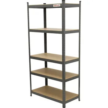 Dílenský regál AHProfi Policový regál, zesílený, 5 polic, 900 x 450 x 1800 mm - AH3003
