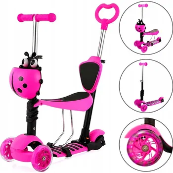 Koloběžka HULAJNOGA TRÓJKOŁOWA ZE ŚWIATŁEM A SEDÁKEM