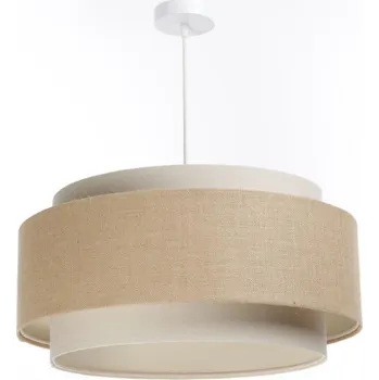 Lustr na lanku DOBLO 1xE27/60W/230V béžová/krémová