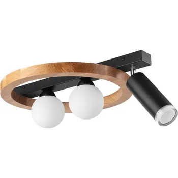 Bodové svítidlo Bodové svítidlo OTIS 2xG9/5W/230V + 1xE27/15W/230V dub