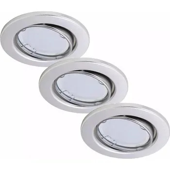 Koupelnové svítidlo Briloner 7221-039 - SADA 3x LED Koupelnové svítidlo 1xGU10/3W/230V stříbrná
