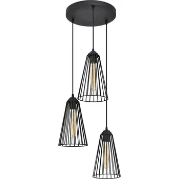 Lustr na lanku TORRI 3xE27/15W/230V černá