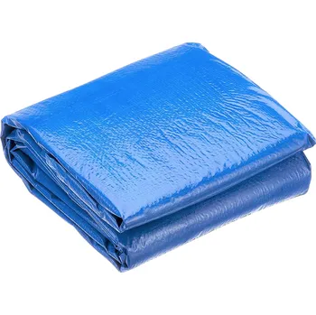 Krycí plachta Plachta na bazén s oky kruh Ø 3,6 m modrá (Plachta na bazén s oky, kruhová, s kovovými oky vysoká ochrana, odolná, pevná, s UV stabilizací.)