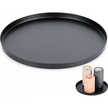 Podstavec ČERNÝ tác pro dekorativní kompozice svíčky svícen