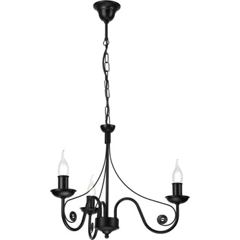 Lustr na řetězu DONATO 3xE14/40W/230V černá
